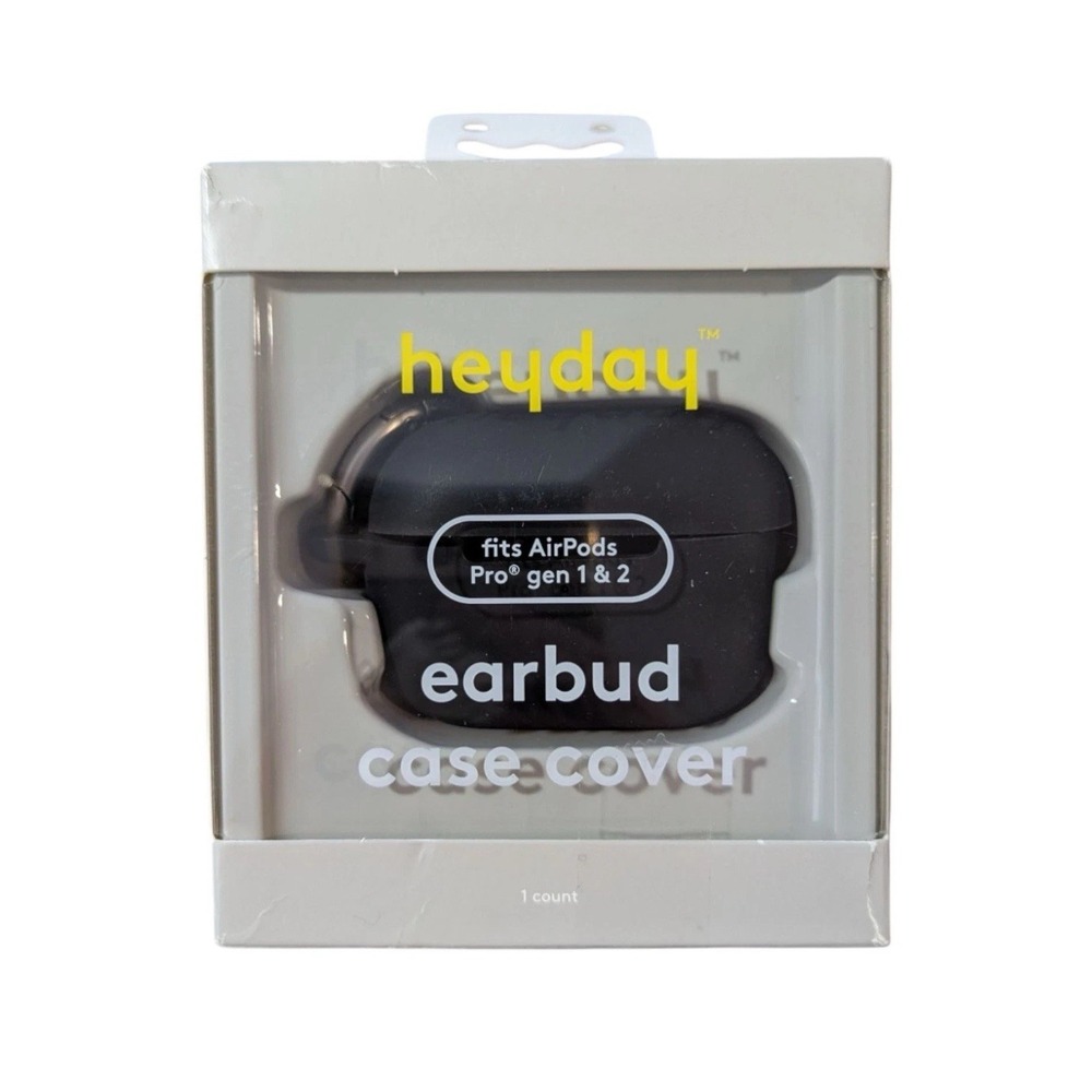 K4. Heyday Apple Airpods Pro Gen 1 & Gen 2 Silicone Case Cover - Black